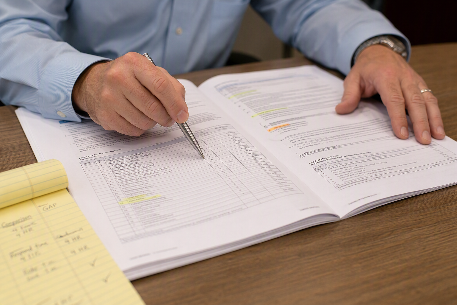 Comparing Elevator Maintenance Contracts Elevator maintenance contract component appendix reviewed on a desk in Scottsdale AZ to confirm all maintainable parts are listed before signing with a service company